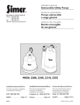 Simer Pumps 2305 User's Manual