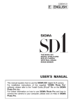 Sigma SD1 User's Manual