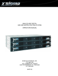 Sigma MRX Series Operator's Manual