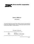 Sierra 1275095 User's Manual