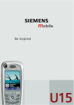 Siemens U15 User's Manual