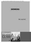 Siemens Gigaset CL100 User's Manual