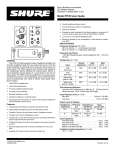 Shure (R) FP22 User's Manual