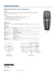 Shure Microphone PG42USB User's Manual