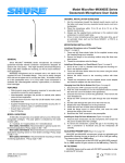 Shure Microphone MX400SE User's Manual