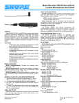 Shure Microphone MX100 User's Manual