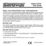 Shure A15TG User's Manual