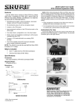 Shure A33LK User's Manual