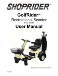 Shoprider GR889 User's Manual