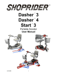 Shoprider Dasher 3 User's Manual