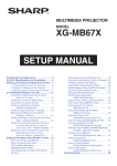 Sharp XG-MB67X Quick Guide