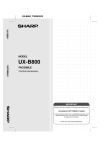 Sharp UX-B800 User's Manual