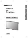 Sharp TL-M5200 Owner's Manual