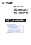 Sharp Projector XG-PH80W-N User's Manual