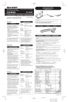 Sharp Calculator EL-R287 User's Manual