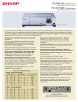 Sharp PG-D3750W Specification Sheet