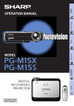 Sharp Notevision PG-M15X User's Manual