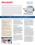 Sharp MX-M350N Specification Sheet