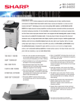 Sharp MX-B402SC Specification Sheet