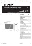 Sharp MODEL R-2197 User's Manual