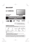 Sharp LC 52SB55U User's Manual