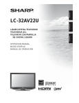 Sharp LC-32AV22U User's Manual