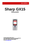 Sharp GX15 (Vodafone) Setup Guide