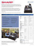 Sharp ER-A247 Specification Sheet