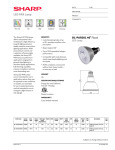 Sharp DLPAR30L40BFE Specification Sheet