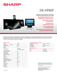 Sharp DK-KP85P Specification Sheet