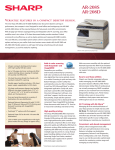 Sharp AR-208D Specification Sheet