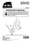 Servis-Rhino 95HD User's Manual