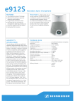 Sennheiser E912S User's Manual