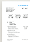 Sennheiser MZA 10 User's Manual