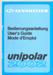 Sennheiser 2002 User's Manual
