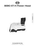 Sebo ET-H User's Manual