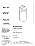 Sears KENMORE 625.34844 User's Manual