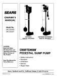 Sears 390.303302 User's Manual
