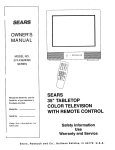 Sears 274.4392839 User's Manual