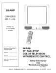 Sears 274.4279839 User's Manual