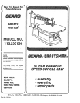 Sears 113.23615 User's Manual