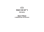 Scion AM/FM/CD Player User's Manual