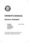 Schwinn Roadster Trike Owner's Manual