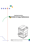 Savin Copier SDC326 User's Manual