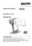 Sanyo Xacti VPC-E2 User's Manual