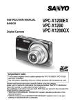 Sanyo VPC-X1200EX User's Manual