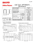 Sanyo UPF385374 User's Manual