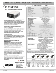 Sanyo Projector PLC-XP100L User's Manual