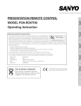 Sanyo POA-RCKIT02 User's Manual