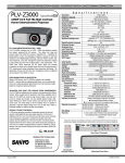 Sanyo PLV-Z3000 User's Manual